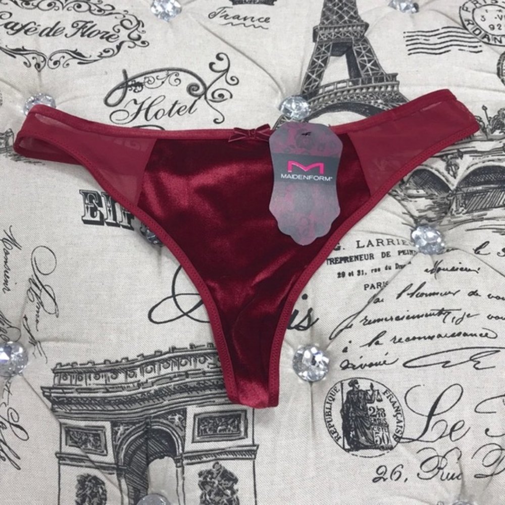Maidenform Extra Sexy Velvet Thong MFB111 - Picture 2 of 8